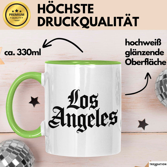 Los Angeles LA Kalifornien USA Tasse Geschenk Lustige Geschenkidee Spruch Grün Trendation