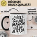 Marion Tasse Geschenk Chillt Mal Alle Marion Ist Ja Jetzt Da Geschenkidee Becher mit Name Schwarz Trendation