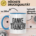 Fußballtrainer Fußballteam Tasse Geschenk Lustige Geschenkidee Spruch Danke Trainer Blau Trendation