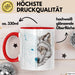 Wolf Tasse Geschenk Geometrisch Realistisch Geteilt Geschenkidee Rot Trendation