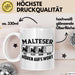 Malteser Hören Aufs Wort Tasse Geschenk Malteser Besitzer Mama Becher Weiß Trendation