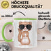 Frettchen Tasse Geschenk Sonnenbrille Grafik Lustige Geschenkidee Grün Trendation