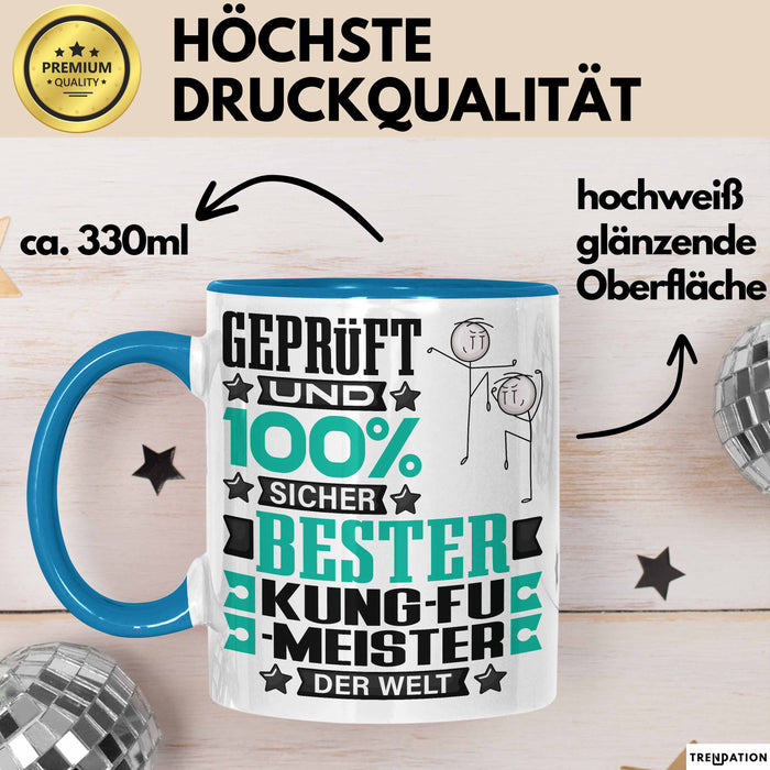 Kung-Fu-Meister Geschenk Lustiger Spruch für Kung-Fu-Meister Geschenkidee Bester Kung-Fu-Meister Der Welt Blau Trendation