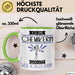 Chemikerin Tasse Geschenk Ich Bin Chemikerin Warum Weil Ich Es Kann Geschenkidee Geburtstag Grün Trendation