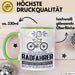 Radfahrer Geschenk Tasse Ich Bin Radfahrer Aber Sag Doch Einfach Superheld Lustige Geschenkdiee für Radfahrer Kaffee-Becher Grün Trendation