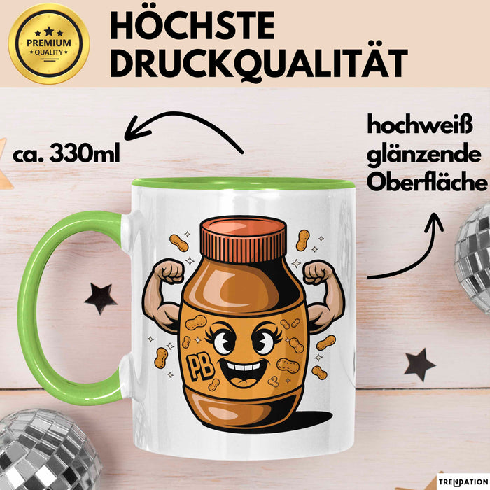 Nussbutter Fan Tasse Geschenkidee für Aufstrich Liebhaber Grün Trendation