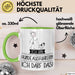 Geschenk für Hundeausführerin Tasse Lustige Geschenkidee Geburtstag Ich Bin Hundeausführerin Ich Darf Das Grün Trendation