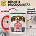 Schweinebauer Schweine Tier Gewichtheben Tasse Geschenk Lustige Geschenkidee Spruch Mastschwein Rot Trendation