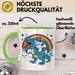 Einhorn Liebhaber Tasse Geschenk Einhorn Reitet Auf Dinosauriere T-Rex Dino Frauen Geschenk Grün Trendation