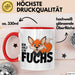 Fuchs Tierliebhaber Tasse Geschenk Lustige Geschenkidee Spruch Bin Halt Ein Fuchs Rot Trendation