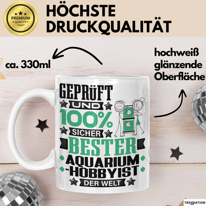 Aquarium-Hobbyist Geschenk Lustiger Spruch für Aquarium-Hobbyist Geschenkidee Bester Aquarium-Hobbyist Der Welt Weiß Trendation