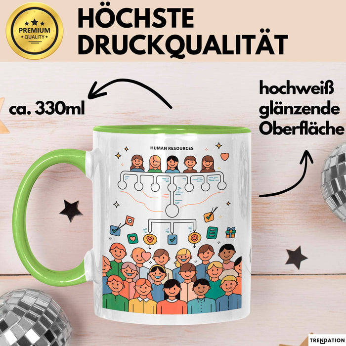HR Manager Tasse Geschenk Lustige Geschenkidee Spruch Für Menschen Führer Grün Trendation
