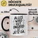 Ingrid Tasse Geschenk Alles Ist Gut Ingrid Ist Jetz Da Geschenkidee Becher mit Name Schwarz Trendation