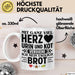 Krankenschwester Pflege Geschenk Tasse Mit Ganz Viel Herz Urin Und Kot Verdiene Ich Mein Täglich Brot Geschenkidee Kaffee-Becher Weiß Trendation