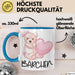 Tasse Teddybär mit Herz lustiges Geschenk für Kinder oder Valentinstag Blau Trendation
