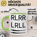Schlagzeugspieler Schlagzeuger Schlagzeug Tasse Geschenk Lustige Geschenkidee Spruch Rlrr Lrll Grün Trendation