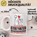 Stiefvater Geschenk Tasse Ich Bin Stiefvater Aber Sag Doch Einfach Superheld Lustige Geschenkdiee für Stiefvater Kaffee-Becher Weiß Trendation