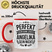 Angelika Tasse Geschenk Perfekt Sein Kann Jeder Geschenkidee Geburtstag Rot Trendation