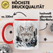 Wolf Tasse Geschenk Abstrakt Wölfe Mondlandschaft Geschenkidee Rot Trendation