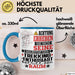 Trekking-Enthusiast Geschenk Tasse Lustiger Spruch Erheben Sie Sich Der Trekking-Enthusiast Betritt den Raum Blau Trendation