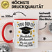 Schüler Abschluss Tasse Geschenk Lustige Geschenkidee Spruch Herzlichen Glückwünsche Rot Trendation