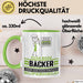 Bäcker Geschenk Tasse Ich Bin Bäcker Aber Sag Doch Einfach Superheld Lustige Geschenkdiee für Bäcker Kaffee-Becher Grün Trendation