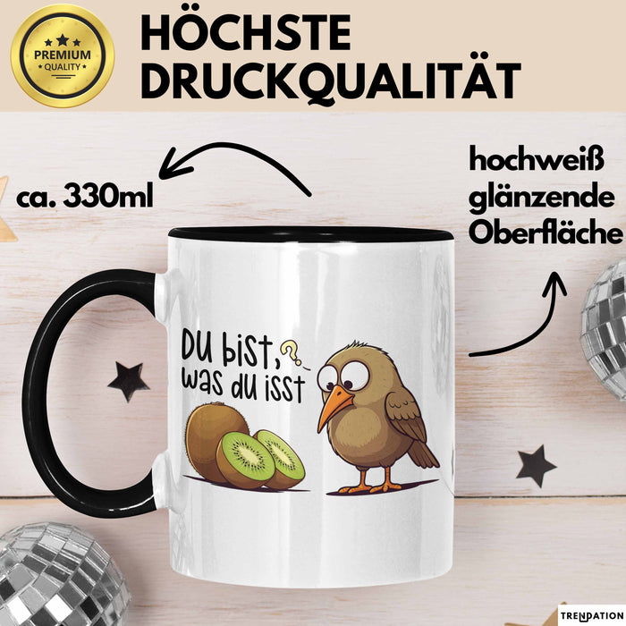 Kiwi Tasse Geschenk Du Bist Was Du Isst Geschenkidee Trendation