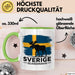 Schweden Skandinavien Schwedisch Tasse Geschenk Lustige Geschenkidee Spruch Elk Bull Sverige Scandinavia Grün Trendation