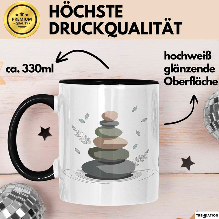 Meditationsfan Tasse Geschenkidee für Achtsamkeitssuchende Trendation