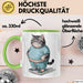 Katzen Tierliebhaber Tasse Geschenk Lustige Geschenkidee Spruch Grün Trendation