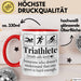 Triathlon Geschenk Tasse Iron Becher Mann Trathlet Geschenkidee Lustiger Spruch Rot Trendation