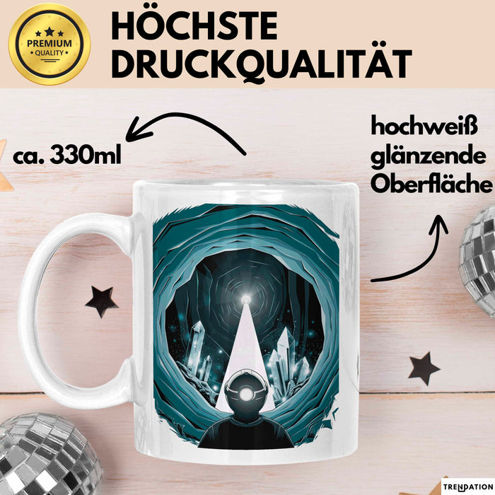 Höhlenforscher Tasse Geschenk Lustige Geschenkidee Spruch Für Höhlen Entdecker Weiß Trendation