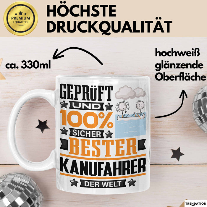 Kanufahrer Geschenk Lustiger Spruch für Kanufahrer Geschenkidee Bester Kanufahrer Der Welt Weiß Trendation