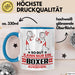 Boxer Geschenk Tasse So Gut Kann Nur Ein Boxer Aussehen Geschenkidee Kaffee-Becher Blau Trendation