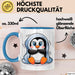 Pinguin Tier Tasse Geschenk Lustige Geschenkidee Spruch Blau Trendation