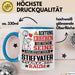 Stiefvater Geschenk Tasse Lustiger Spruch Erheben Sie Sich Der Stiefvater Betritt den Raum Blau Trendation