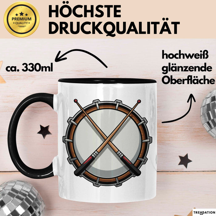 Schlagzeuger Tasse Geschenkidee für Beatmacher Fans Trendation