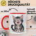 Katzen Tierliebhaber Tasse Geschenk Lustige Geschenkidee Spruch Rot Trendation