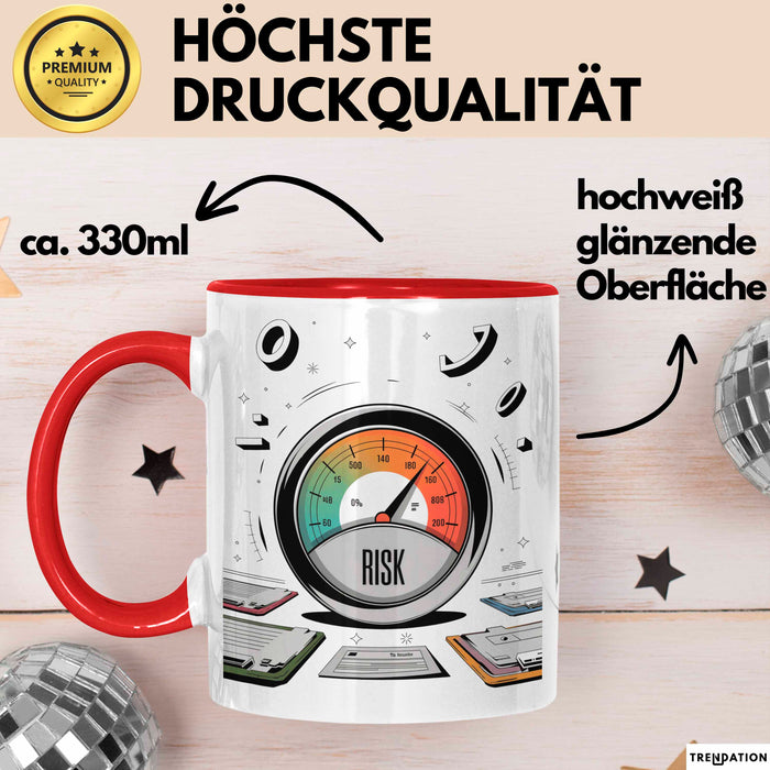 Aktuar Tasse Geschenk Lustige Geschenkidee Spruch Für Risiko Analysten Rot Trendation