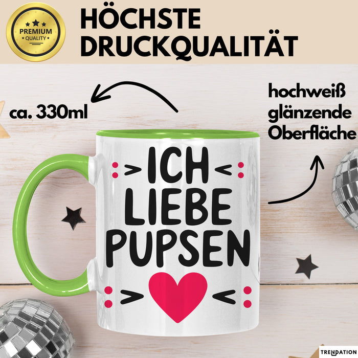 Lustige Tasse Geschenk Ich Liebe Pupsen Geschenkidee Furz Humor