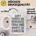 Christa Tasse Geschenk Gott Formte Die Perfekte Frau Christa Geschenkidee Weiß Trendation