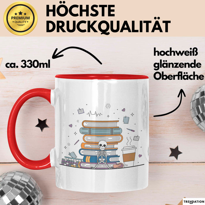 Medizinstudent Tasse Geschenk Lustige Geschenkidee Spruch Für Zukünftige Ärzte Rot Trendation