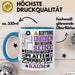 Plattenproduzent Geschenk Tasse Lustiger Spruch Erheben Sie Sich Der Plattenproduzent Betritt den Raum Blau Trendation