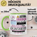 Kajakfahrerin Tasse Geschenk Lustiger Spruch Bitte Erheben Sie Sich Seine Majestät Die Kajakfahrerin Betritt Den Raum Grün Trendation