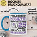 Ehemann Tasse Geschenk 25 Jahre Hochzeitstag Lustiger Spruch Seit 25 Jahren Habe ich den Da an der backe Silberhochzeit Blau Trendation