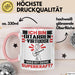 Gitarrenvirtuose Tasse Geschenk für Gitarrenvirtuose Geburtstag Lustiger Spruch Kaffee-Becher Was Ist Deine Superkraft Rosa Trendation