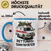 Rettungssanitäter Tasse Geschenk Rettungssantatäter Spruch Notarzt Geschenkidee Kaffee-Becher Blau Trendation