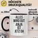 Anja Tasse Geschenk Alles Ist Gut Anja Ist Jetz Da Geschenkidee Becher mit Name Schwarz Trendation