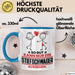 Stiefschwager Geschenk Tasse So Gut Kann Nur Ein Stiefschwager Aussehen Geschenkidee Kaffee-Becher Blau Trendation