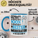 Moderator Geschenk Lustiger Spruch für Moderator Geschenkidee Bester Moderator Der Welt Blau Trendation